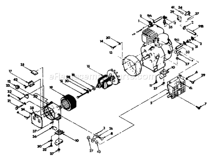 Page E Diagram and Parts List for 9115-0  Briggs and Stratton Generator